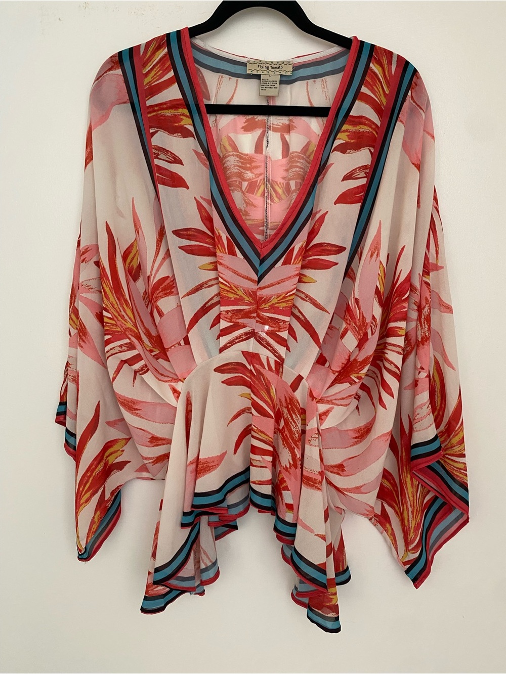Flying Tomato Flowy Blouse (Tropical Print)